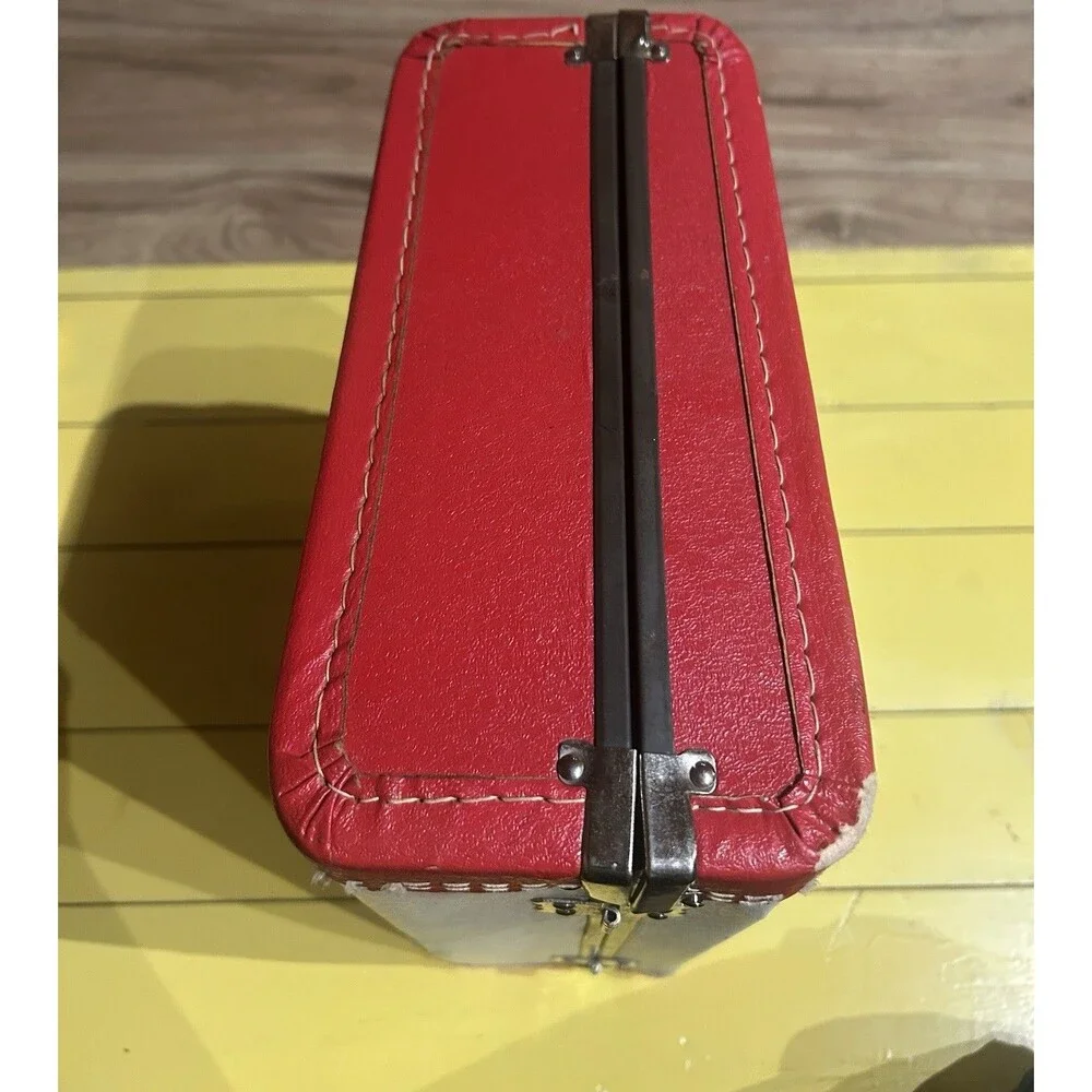 Vintage 1950s Vanity Case Mid Century Decor Girls Ballerina Kitty Suitcase Retro
